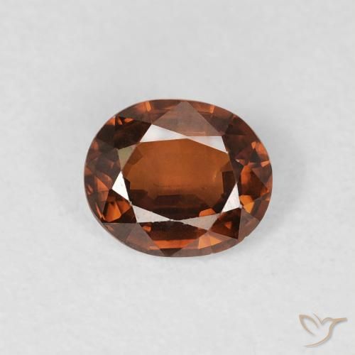 0.83ct Natural Naranja medio Circón, Ovalada, VS