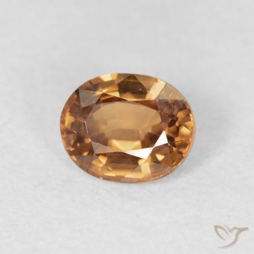 Circón Naranja medio natural de 0.95 ct, Ovalada, VS