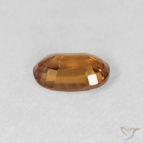 Circón Naranja marrón natural de 0.70 ct, Ovalada, VVS-VS