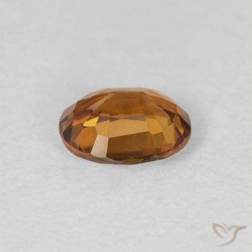 Circón Marrón naranja natural de 0.85 ct, Ovalada, VVS-VS