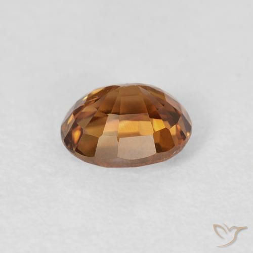 Circón Naranja medio natural de 1.02 ct, Ovalada, VVS-VS