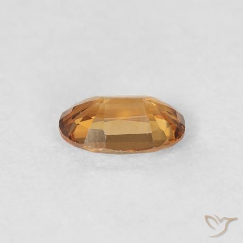 Circón Naranja medio natural de 0.60 ct, Ovalada, VVS-VS