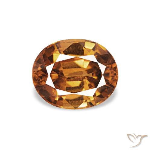 1.04ct Medium Dark-Orange Circón, Ovalada, VVS-VS