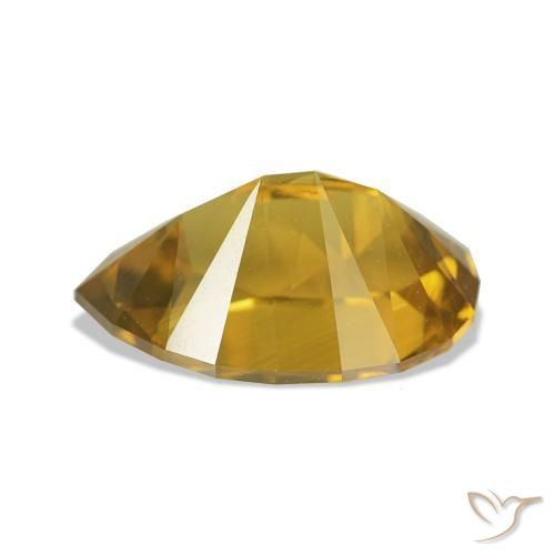 Circón Dorado medio natural de 3.49 ct, En forma de pera, VVS-VS