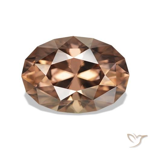 Circón Marrón medio natural de 4.93 ct, Ovalada, VVS-VS