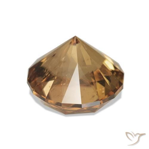 Circón Durazno dorado natural de 4.18 ct, Redondo, VS