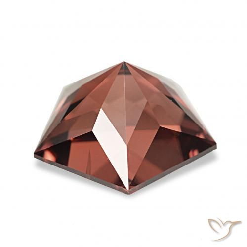 Circón Rojo rosado oscuro natural de 3.46 ct, Elegante, VVS