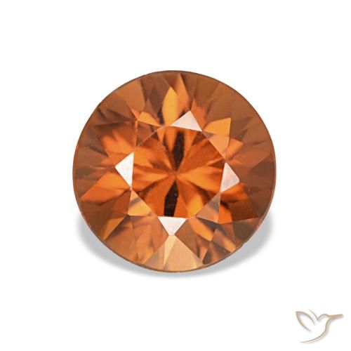 Circón naranja de 1,43 ct, redondo, VVS-VS