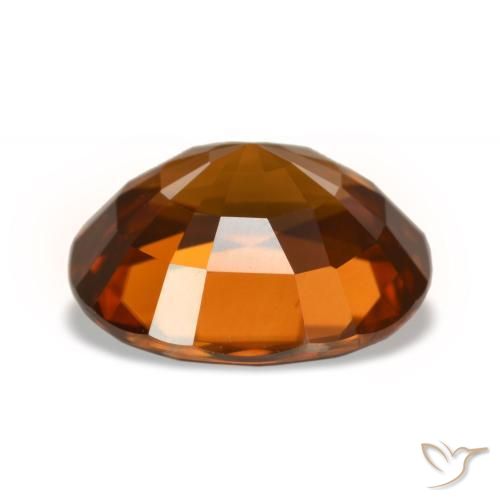 Circón naranja natural de 5,09 ct, corte óvalo, VVS-VS