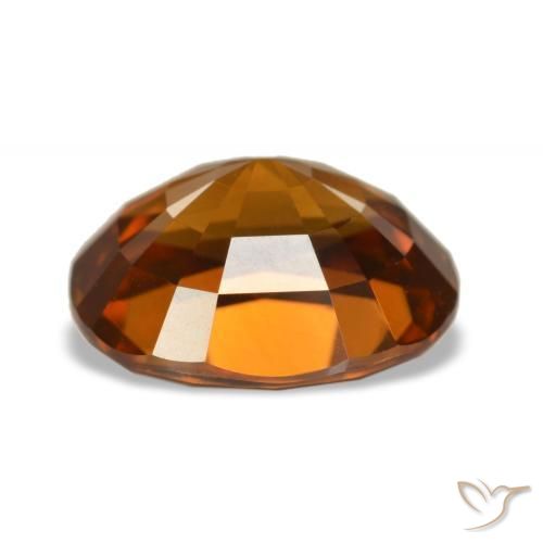 Circón naranja natural de 5,52 ct, corte óvalo, VVS