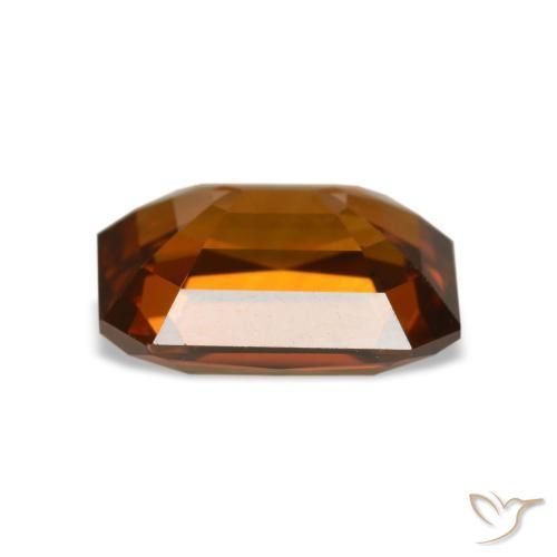 Circón naranja natural de 4,76 ct, corte esmeralda, VVS-VS