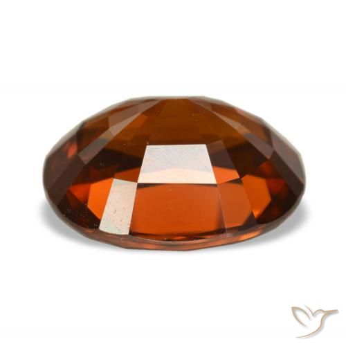 Circón naranja natural de 5,14 ct, corte óvalo, VVS