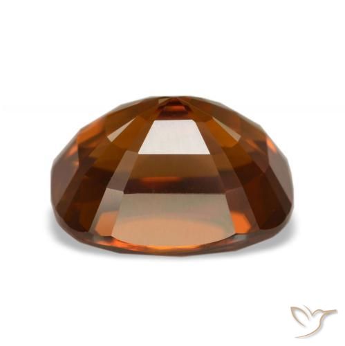 Circón naranja natural de 5,05 ct, corte cojín, VVS