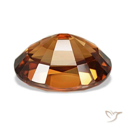 Circón naranja natural de 5,12 ct, corte óvalo, VVS